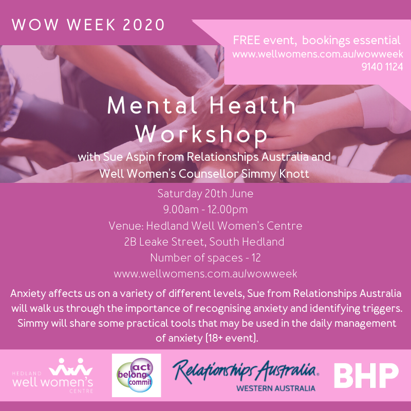Mental Health Workshop in Hedland